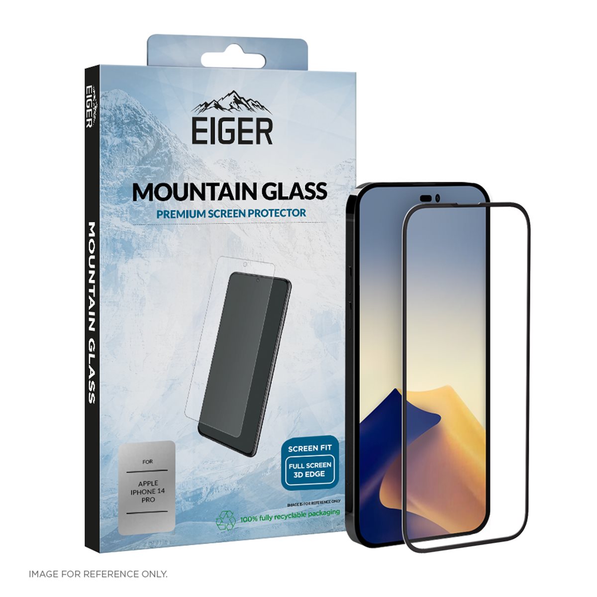 EIGER APPLE IPHONE 14 PRO 3D GLASHÜLLE FREUNDLICH MOUNTAIN GLASS 3D