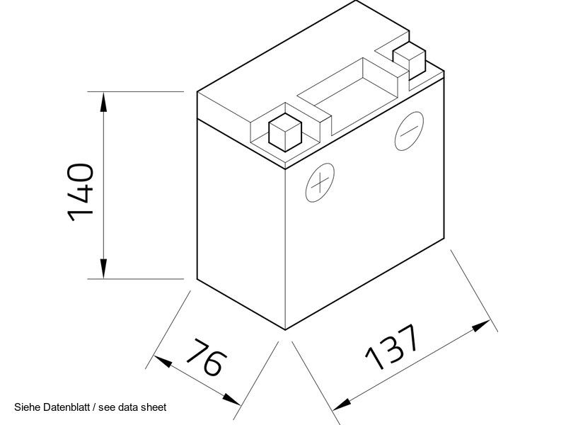 Intact GEL12-9-4B-1 GEL-Motorradbatterie 12V 9Ah ersetzt 12N9-4B1, CB9-B, 50914