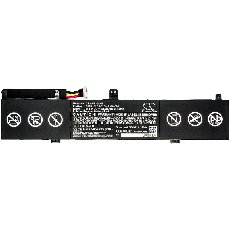 Akku ersetzt Asus C31N1517 passend für VivoBook Flip TP301, TP301UJ 4750mAh