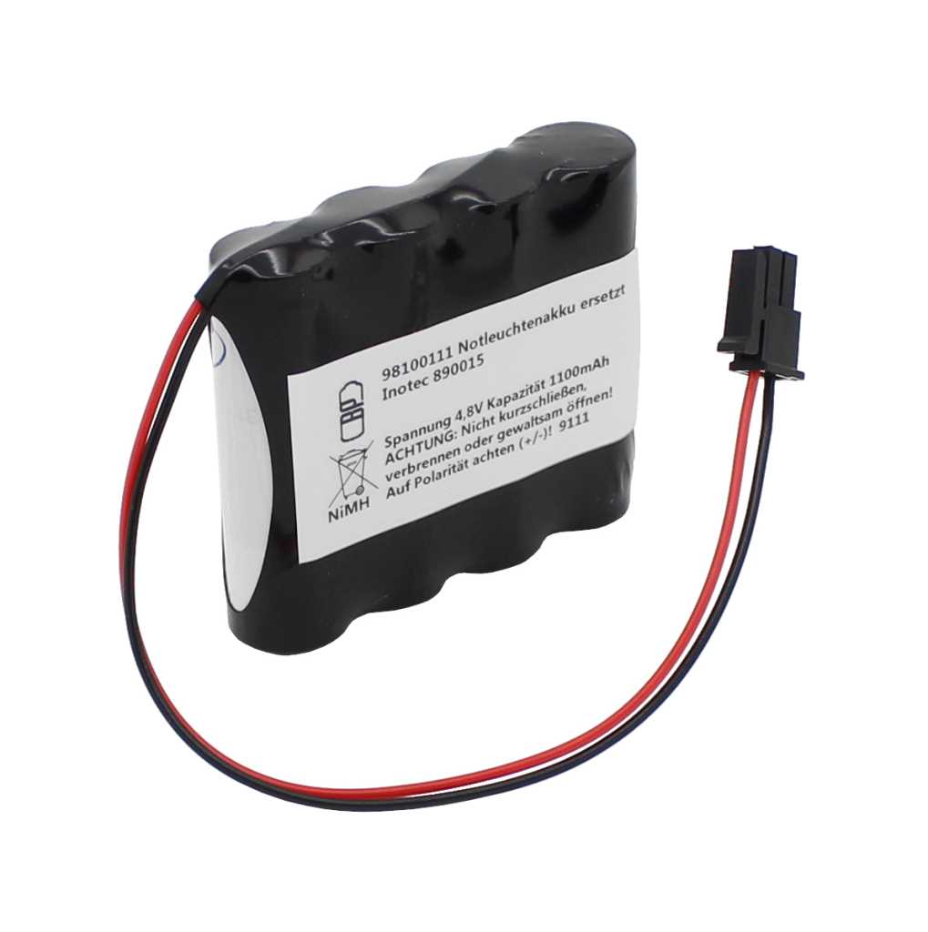 Notleuchtenakku 4.8V 1.5Ah, Ni-MH, F1x4 Mignon AA mit 150mm Kabel