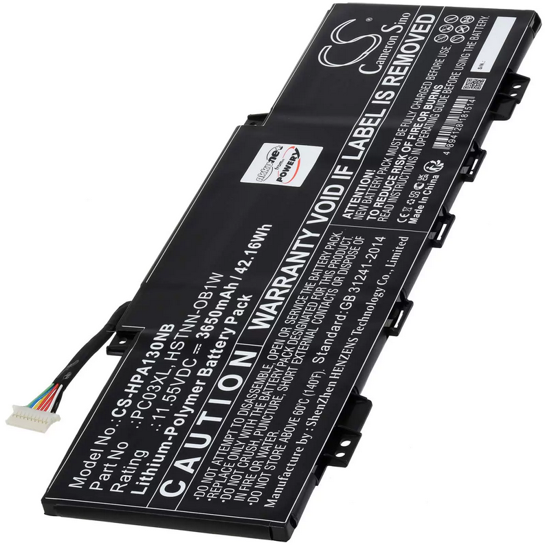 Akku ersetzt HP PC03XL, PC03043XL, TPN-DB0E, HSTNN-OB1W, M24421-271 3650mAh