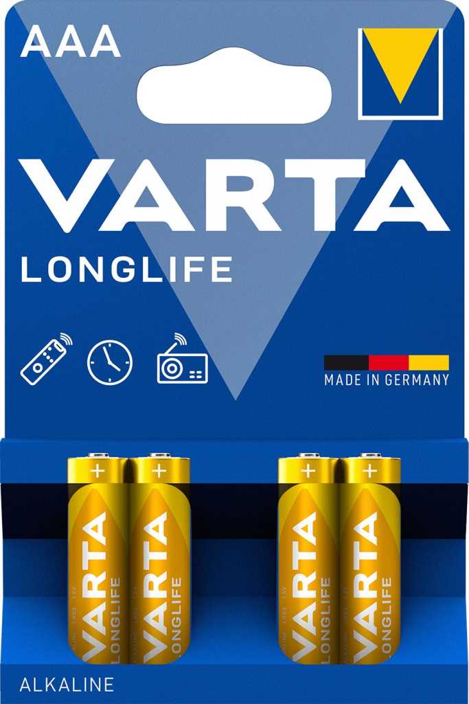 Varta 4103 Longlife, AAA, LR03, Batterien 4er Pack