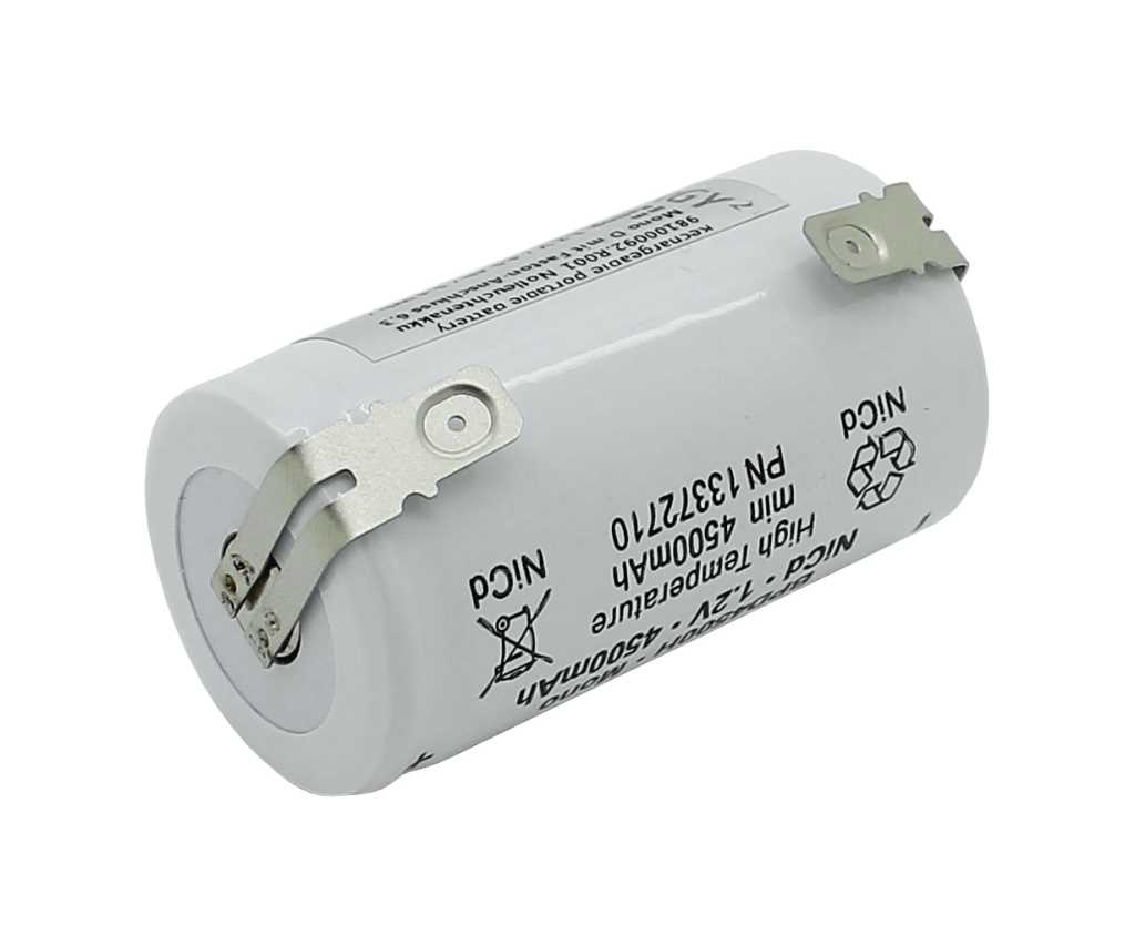 Notleuchten Akku 1.2V 4500mAh Ni-CD Mono D mit Faston-Anschluss