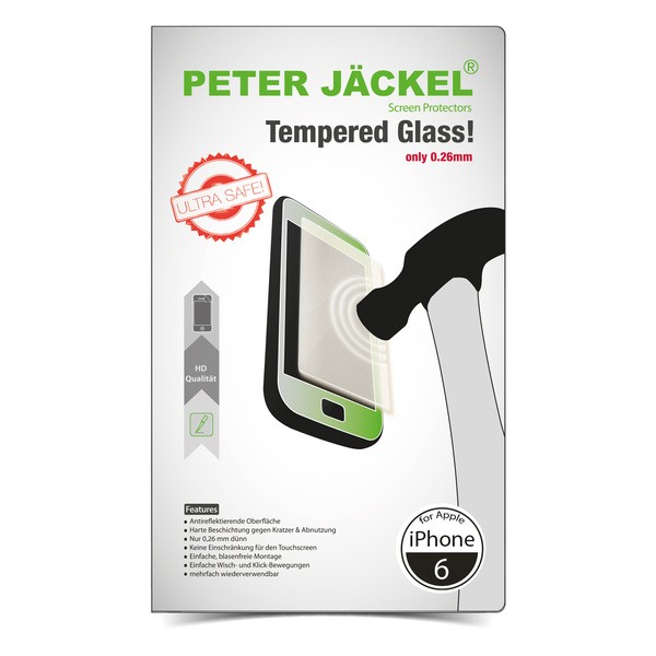 PETER JÄCKEL HD Displayschutzglas für iPhone 6 / 6