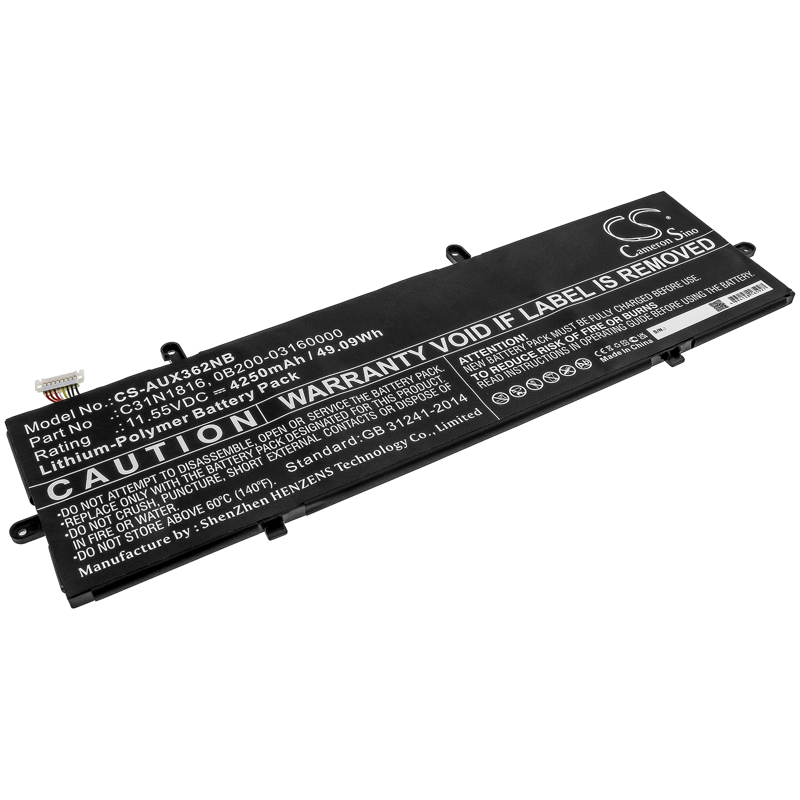 Akku ersetzt Asus C31N1816 passend für Flip UX362, Q326FA, ZenBook Flip 13, 14