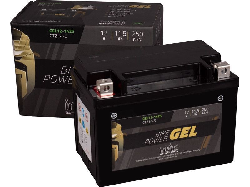 Intact GEL12-14ZS GEL-Motorradbatterie ersetzt 51617, M6017 12V 11.5Ah
