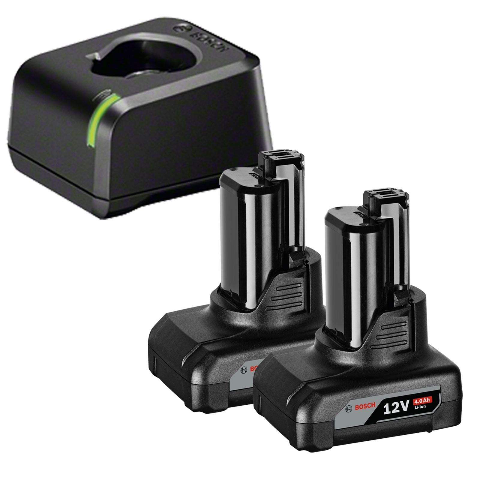 Bosch Akku-Starter-Set GBA 12 Volt / 2x 4,0 Ah +  GAL 1210 CV