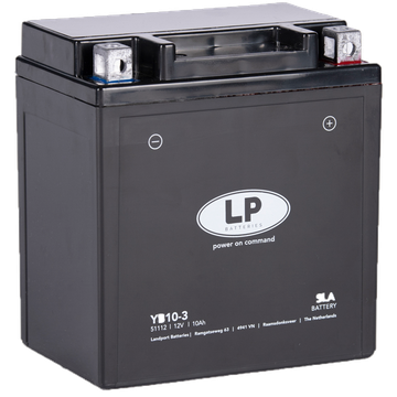 LP YB10-3 SLA Motorradbatterie GEL12-10L-A2, 51112, EB10L-A2, CB10L-A2 12V 10Ah