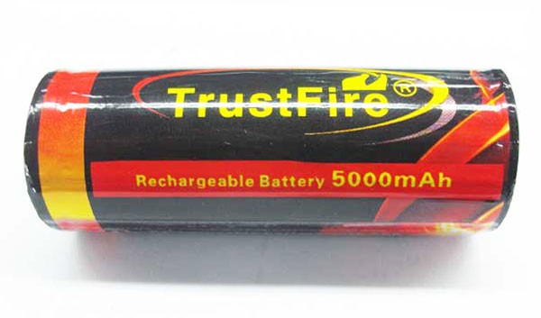 TrustFire 26650 3.7V 5000mAh Li-Ion Akku PCB geschützt