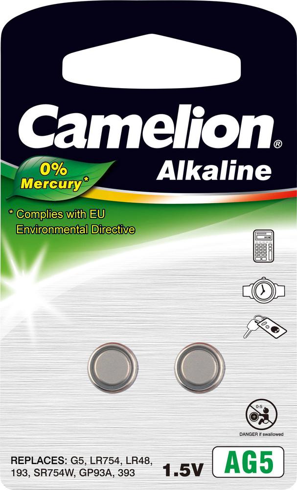 Camelion AG5, LR48, LR754, 2er Pack Batterien