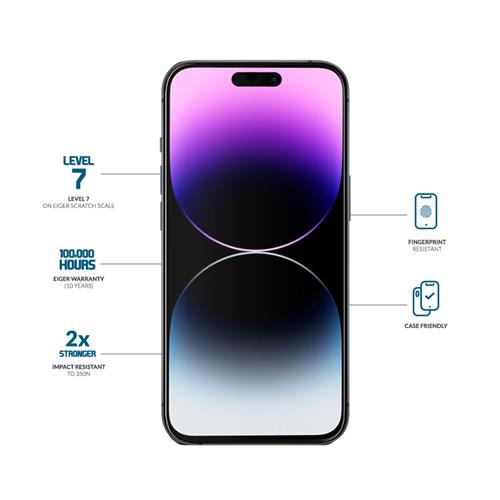 iPhone 15 Pro Max, Displayschutzglas, Mountian Glass Clear Edge