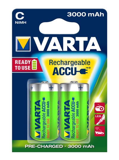 Varta 56714 Power Accu C (Baby) Ready 2 Use NiMH 3000mAh
