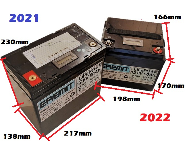 EREMIT 12V 100Ah LiFePo4 Akku mit Heizung, Display, Bluetooth