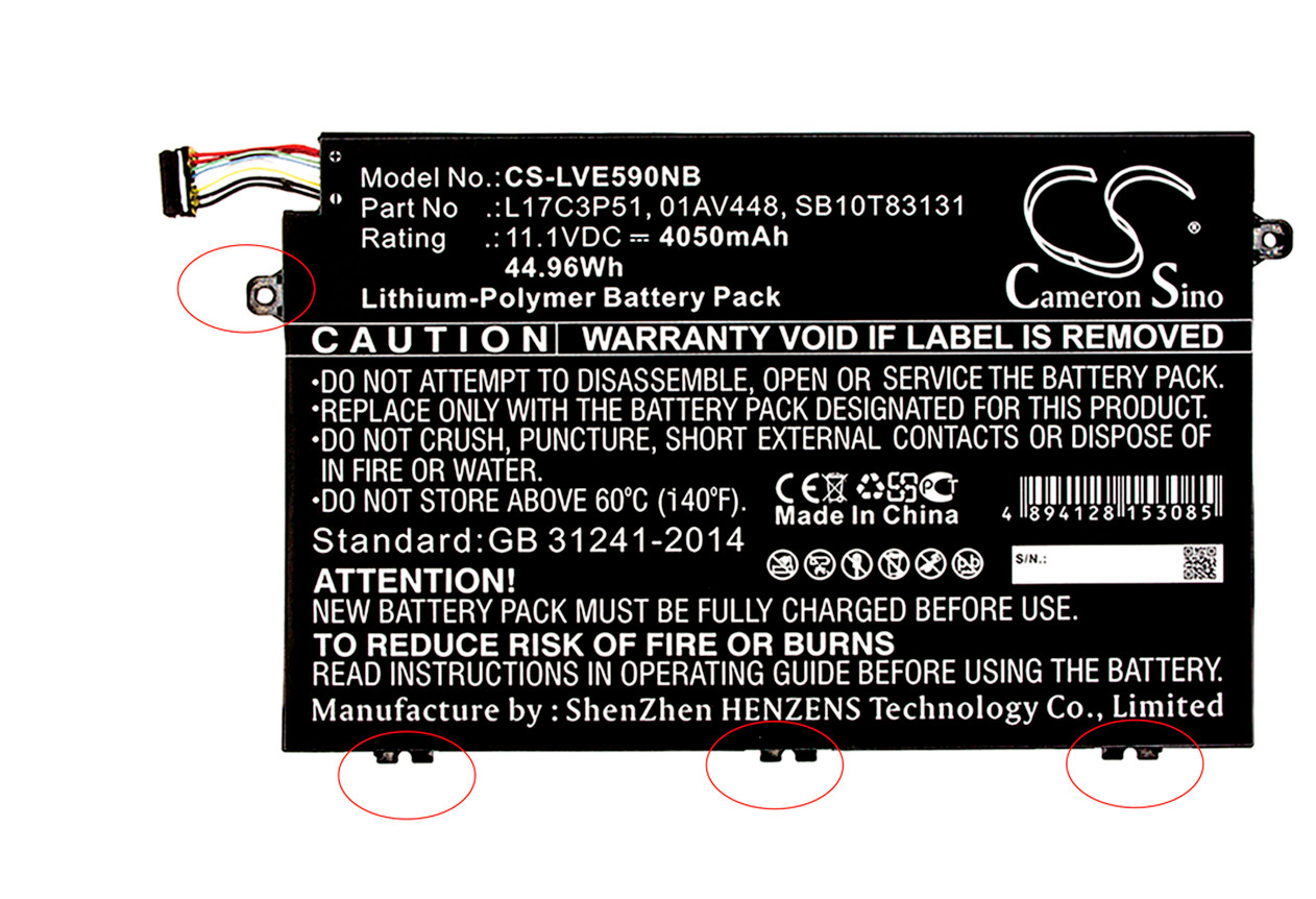 Akku ersetzt Lenovo L17L3P52, 01AV445, 01AV463, 5B10W13894, SB10T83137 4050mAh