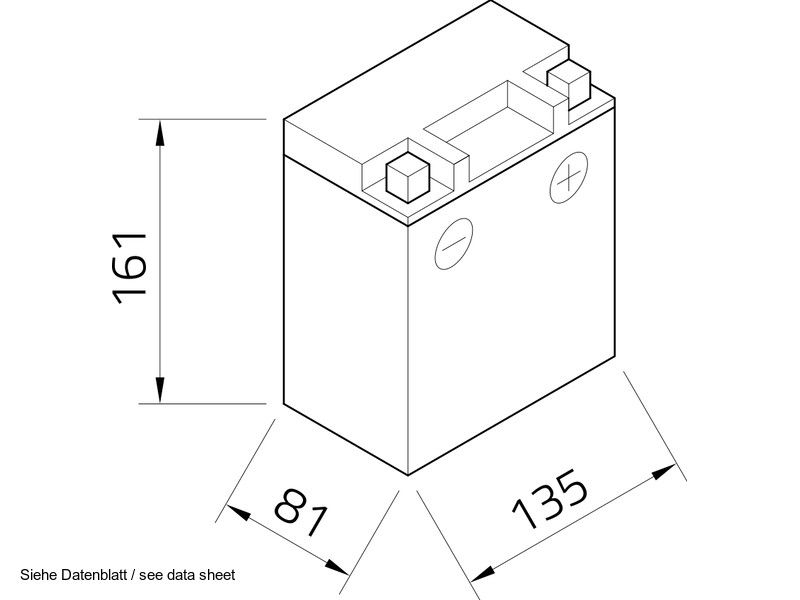 Intact GEL12-12AL-A GEL-Motorradbatterie ersetzt CB12AL-A2, YB12AL-A 12V 12Ah