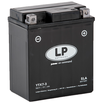 LP YTX7-3 SLA Motorradbatterie DIN 50614, YTX7L-BS 12V 6Ah 100% wartungsfrei