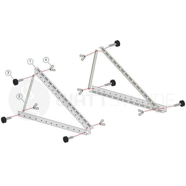 Solarmodul Halterung bis 60 cm Modulbreite WATTSTUNDE®