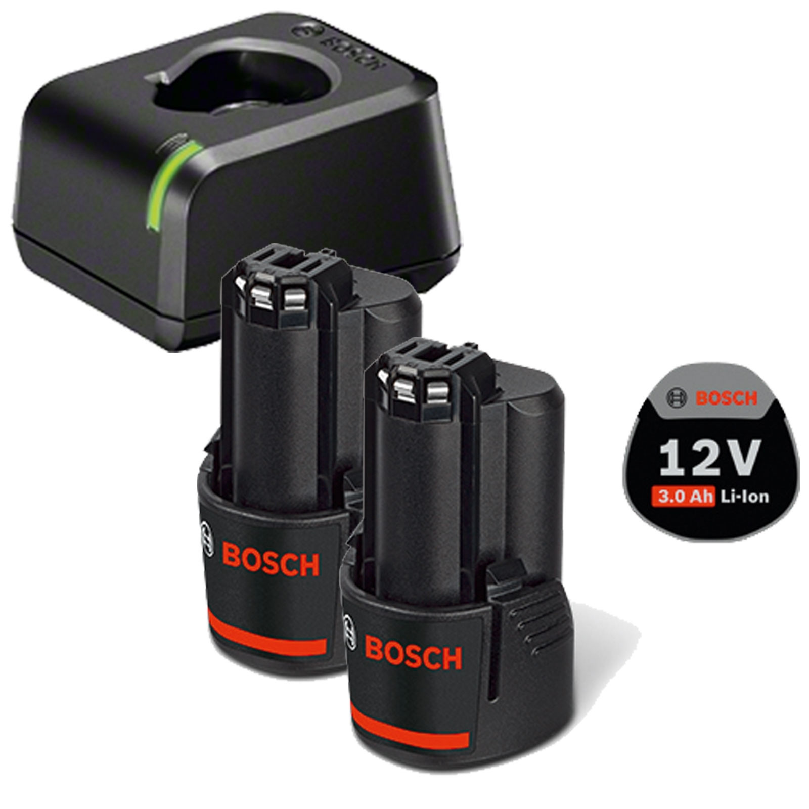 Bosch Akku-Starter-Set GBA 12 Volt / 2x 3,0 Ah +  GAL 1210 CV