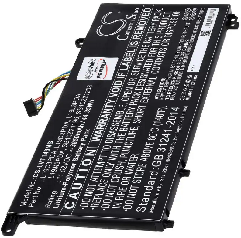 Akku ersetzt Lenovo L19C3PDA, L19D3PDA, L19L3PDA, L19M3PDA 3850mAh