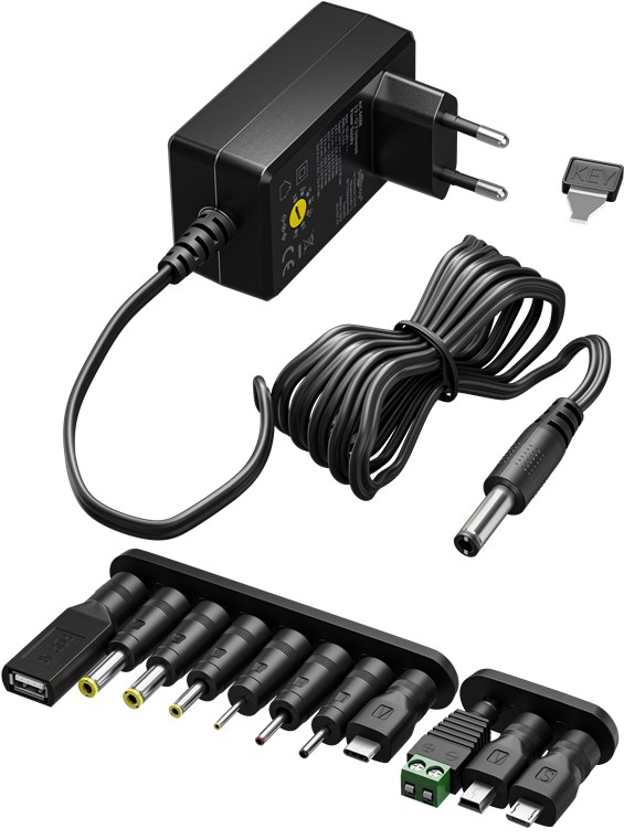 Universal Netzteil 5V, 6V, 7,5V, 9V, 12V, 13,5V, 15V, 2.4A