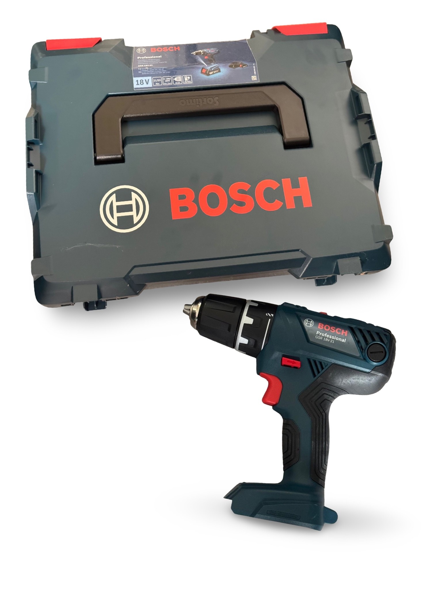 Bosch GSR 18V-21 Akku-Bohrschrauber Solo + Koffer