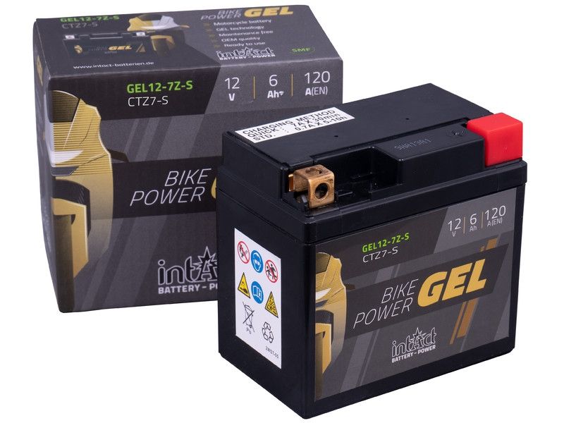 Intact GEL12-7Z-S GEL-Motorradbatterie ersetzt YTZ7S, YTZ7-S, GT6B-3, YTZ7-BS