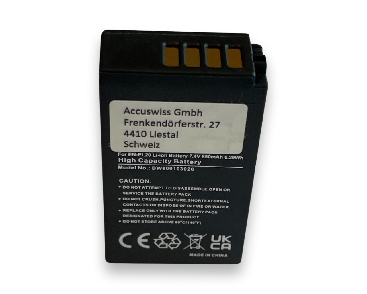 Akku passend für Nikon 1 J1, 1 J2, 1 J3, Coolpix P950, P1000, P1100 850mAh