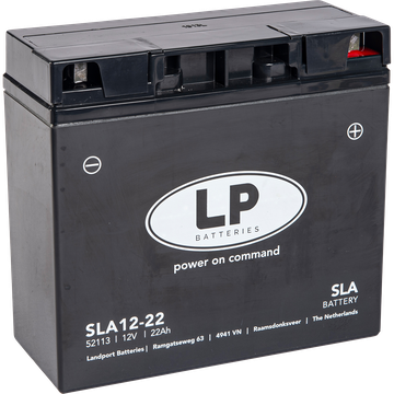 LP SLA12-22 SLA Motorradbatterie ersetzt 519901017, GEL51999, PC680 12V 22Ah