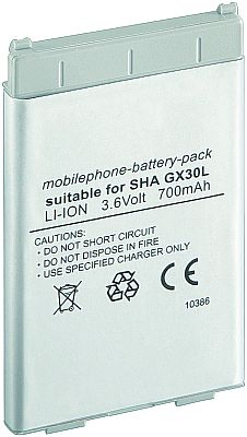 Akku passend für Sharp GX30, GX30c, GX30i, GX31, GX32 900mAh