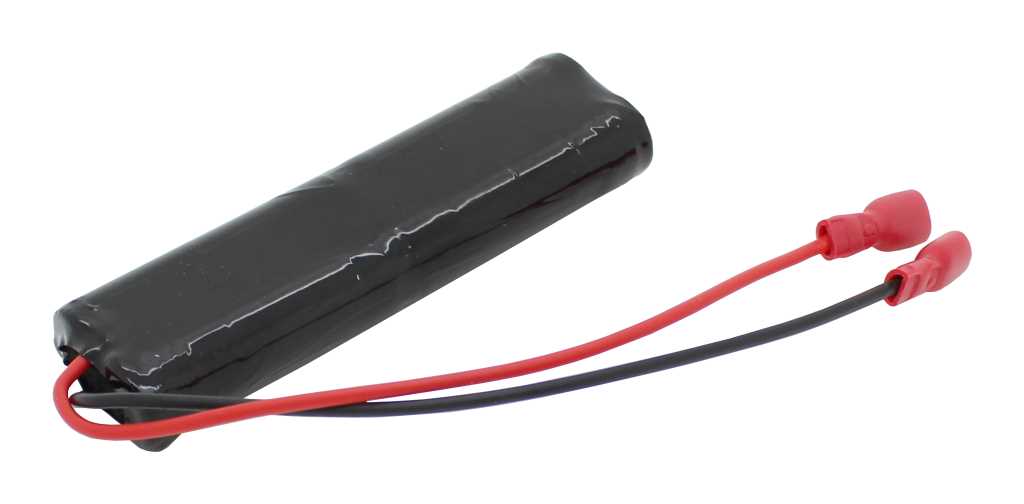 Notleuchtenakku 4.8V 860Ah, Ni-CD, L2x2 Mignon AA, 150mm Kabel und Faston Buchse