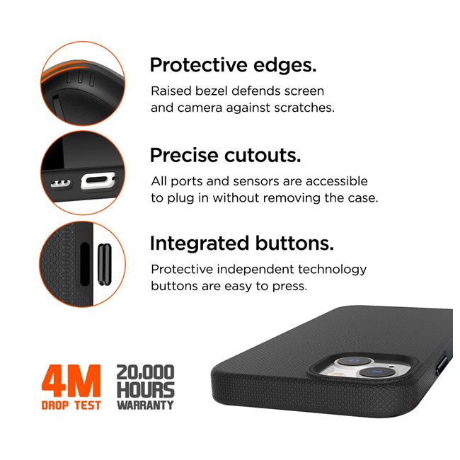 EIGER APPLE IPHONE 14 OUTDOOR-COVER EIGER NORTH RUGGED BLACK