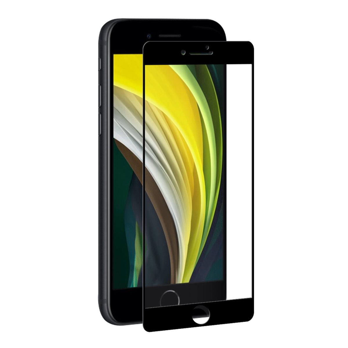 EIGER APPLE IPHONE SE2020/8/7/6S/6 GLAS, VOLLFÄCHIG, RANDLOS 3D FRIENDLY BLACK