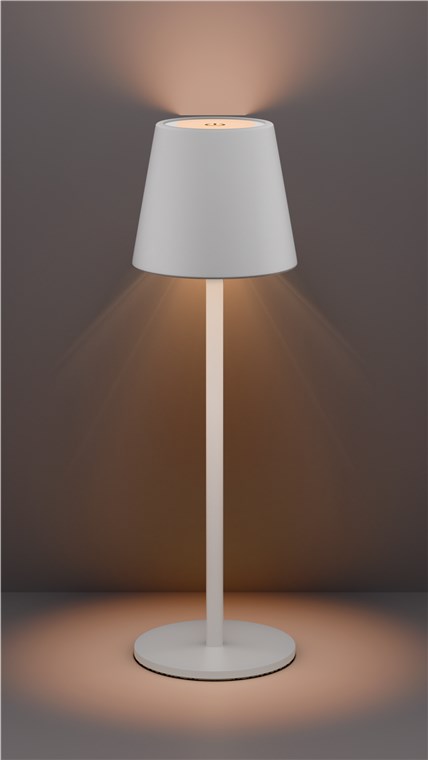 Kabellose dimmbare LED Tischleuchte, Weiss