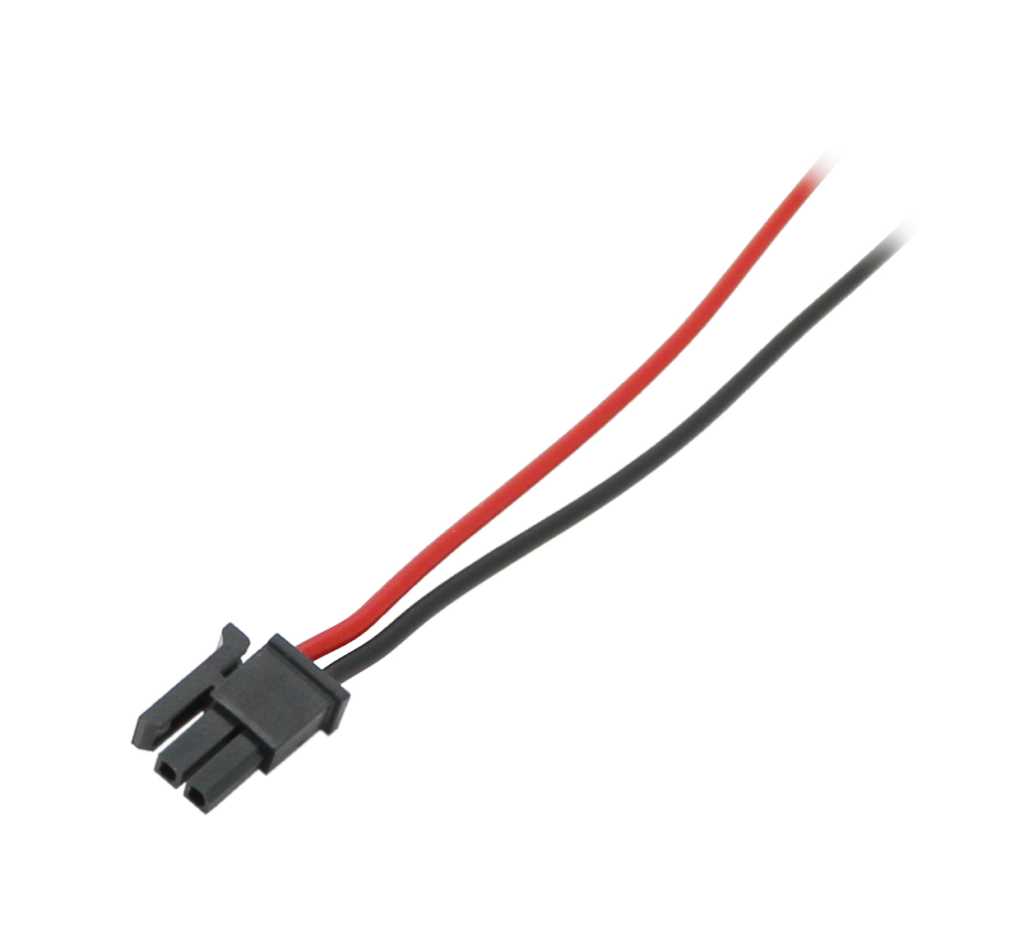 Notleuchtenakku 4.8V 600mAh, Ni-MH, F2x2 Micro AAA mit 100mm Kabel und Stecker