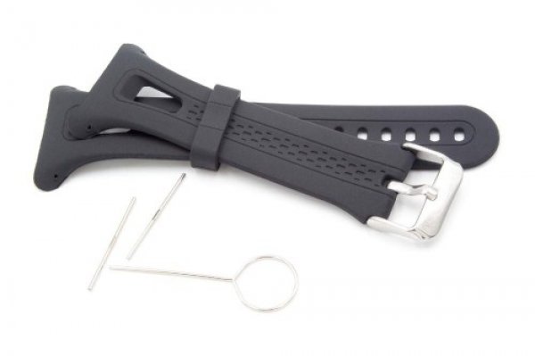 Armband passend für Garmin Forerunner 10 XL, Forerunner 15 XL Silikon Schwarz