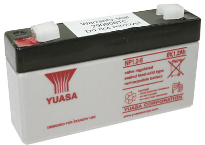 Yuasa NP1.2-6, 6V 1.2 Ah Blei-Akku