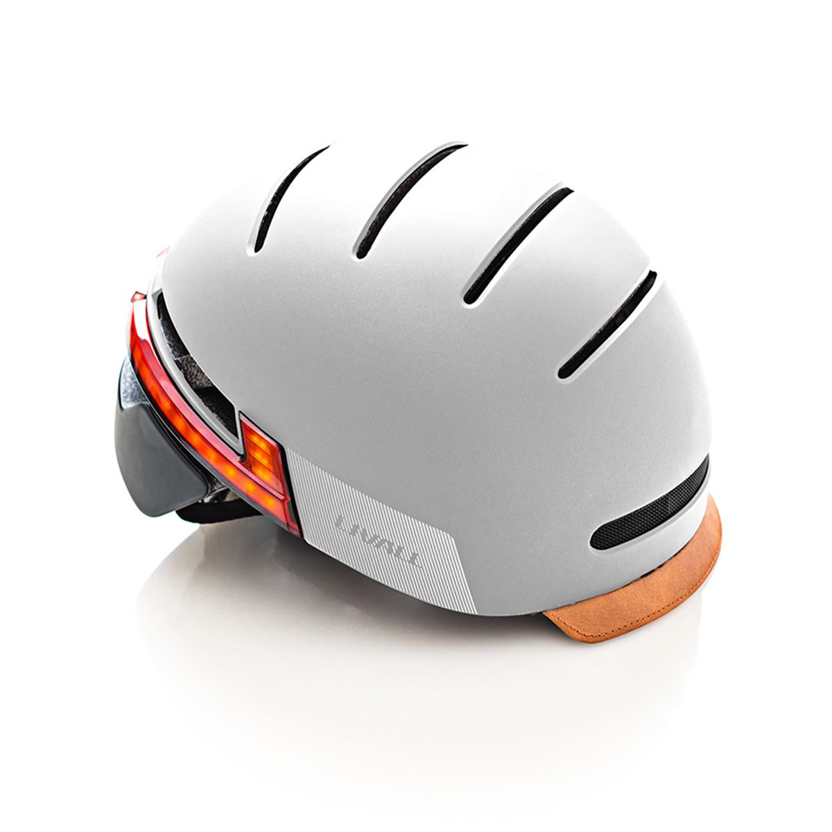 Fahrradhelm Livall BH 51 T, inkl. Fernbedienung 55-61cm Hellgrau