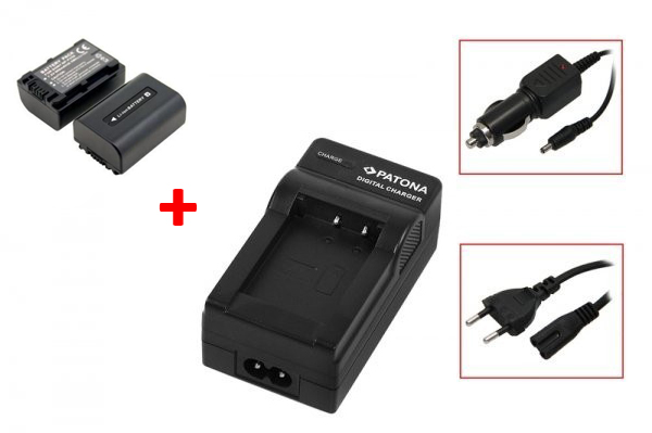 Ladegerät + Akku für Sony Typ NP-FV50
