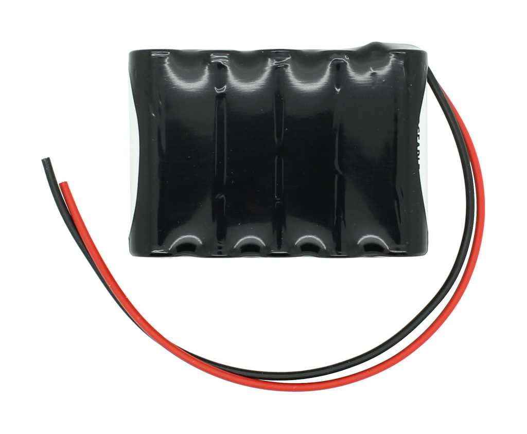 Notleuchten Akku 12V 1800mAh Ni-MH, F2x5 Mignon AA mit 200 Kabel einseitig