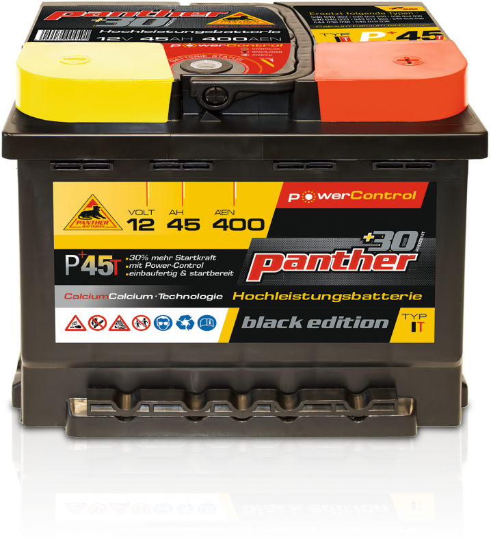 Autobatterie Panther P+45T 45Ah