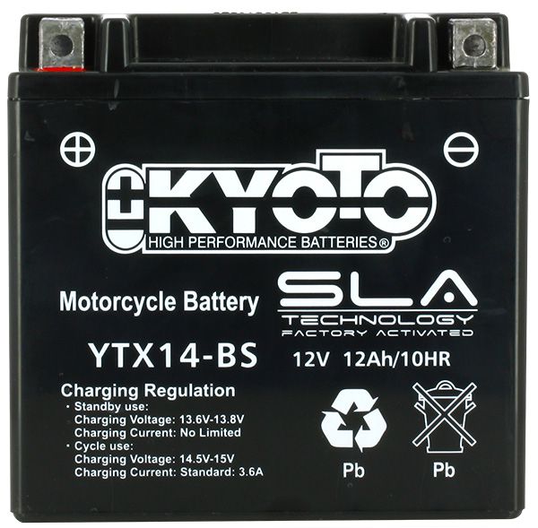 Kyoto SLA CTX14-BS, TX14-BS, GTX14-BS, DIN51214 12V 12Ah