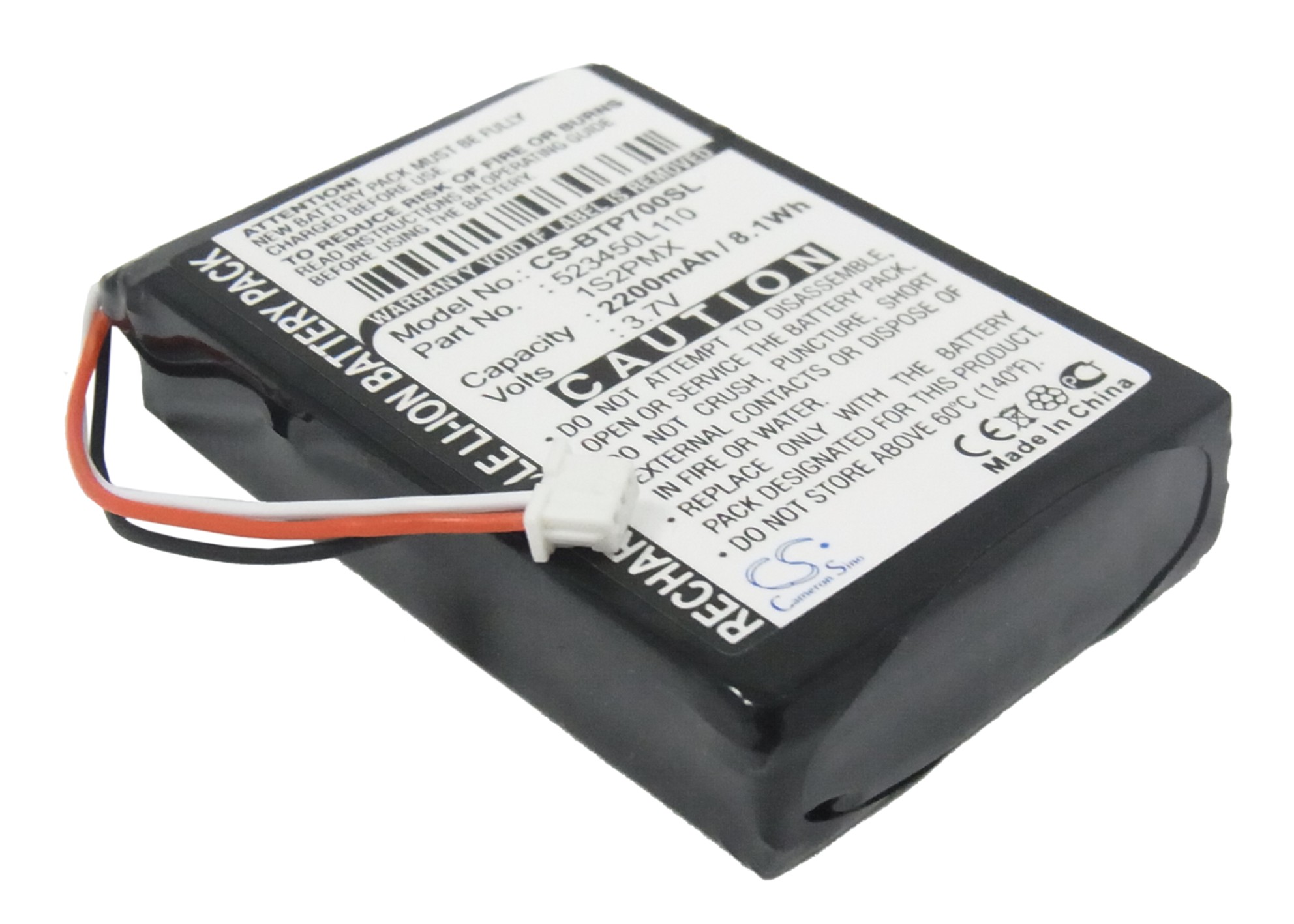 Akku ersetzt 1S2PMX passend für Blaupunkt TravelPilot 500, 700 2200mAh