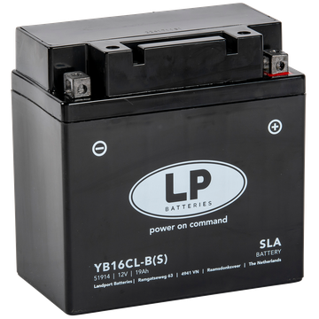 LP YB16CL-B (S) SLA Motorradbatterie LB16CL-B, DIN 51914 12V 19Ah
