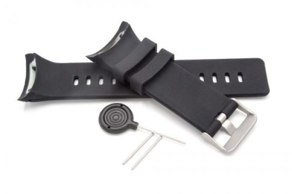 Armband für Suunto Spartan, 32mm breit, Silikon Schwarz