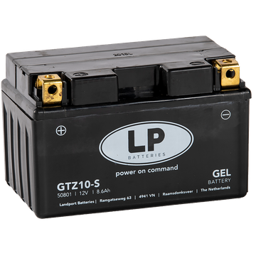LP LTZ10-S GEL-Motorradbatterie ersetzt 50922, FTZ10S, YTZ10S-BS 12V 8.6Ah