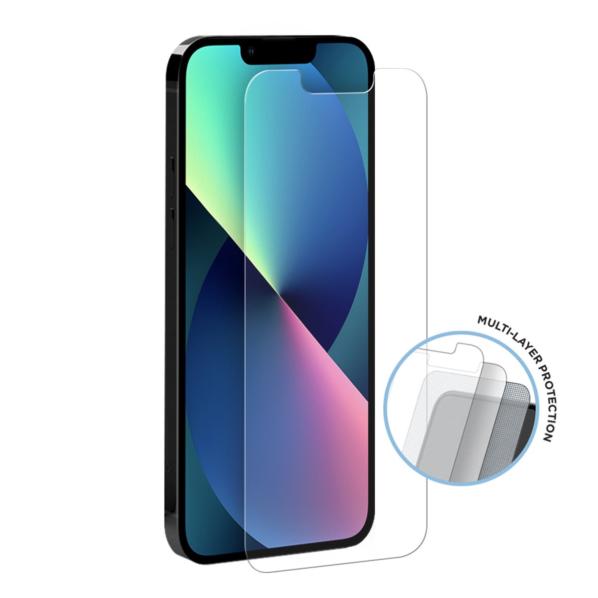 EIGER APPLE IPHONE 14/13/13 PRO DISPLAY-GLAS (1ER PACKUNG) HIGH-IMPACT FLEX KLAR