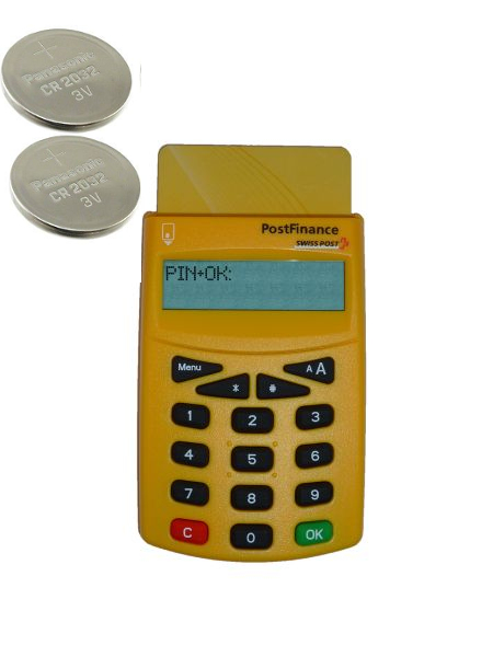 PostFinance Kartenleser Batterien 2Stück