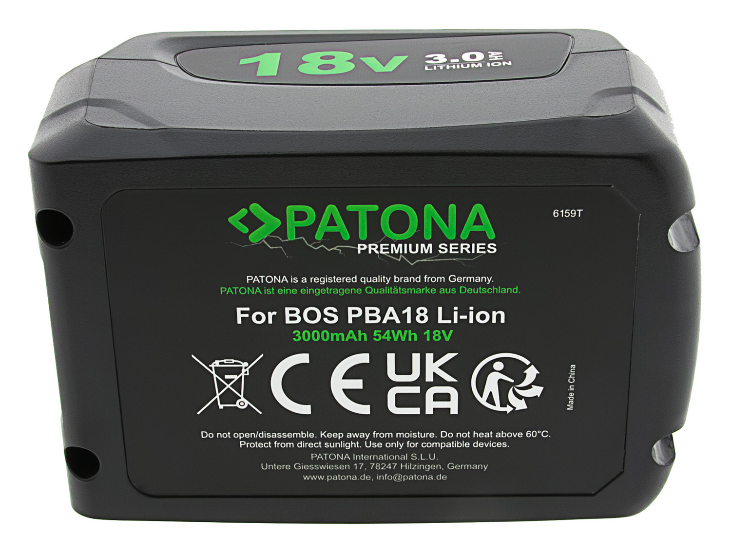 Akku ersetzt Bosch PBA18 18V 3A passend für Bosch 18 V POWER FOR ALL Geräte