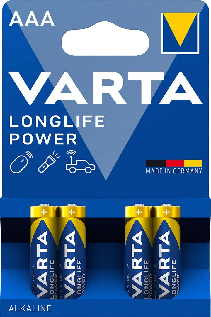 Varta 4903 Longlife Power, AAA, LR03, Batterien 4er Pack
