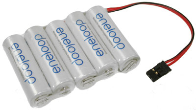 Panasonic ENELOOP 5er Akku-Pack 6V 1.9Ah mit Graupner Stecker